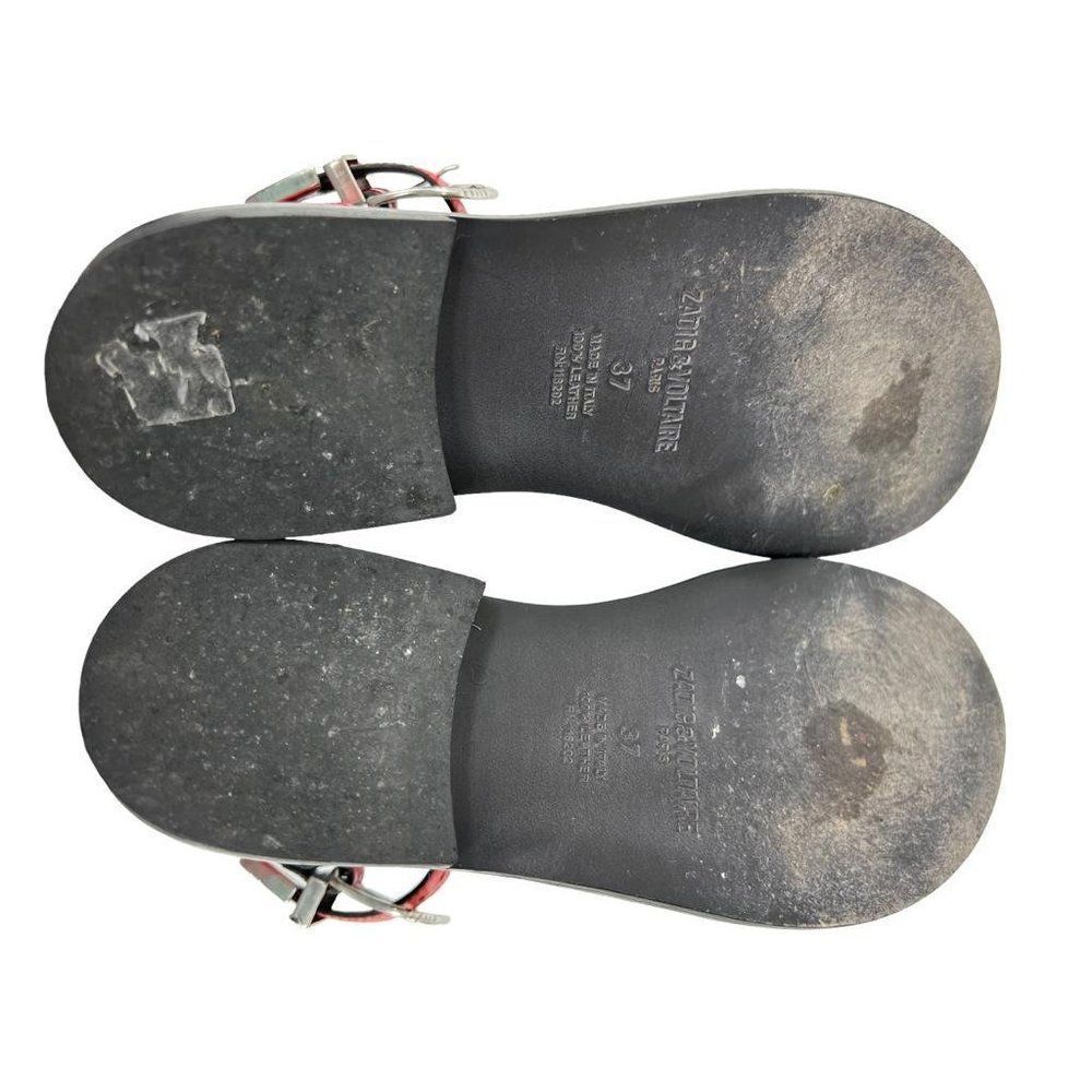 Zadig & Voltaire Red Sandals with Silver Accents - Picture 11 of 11